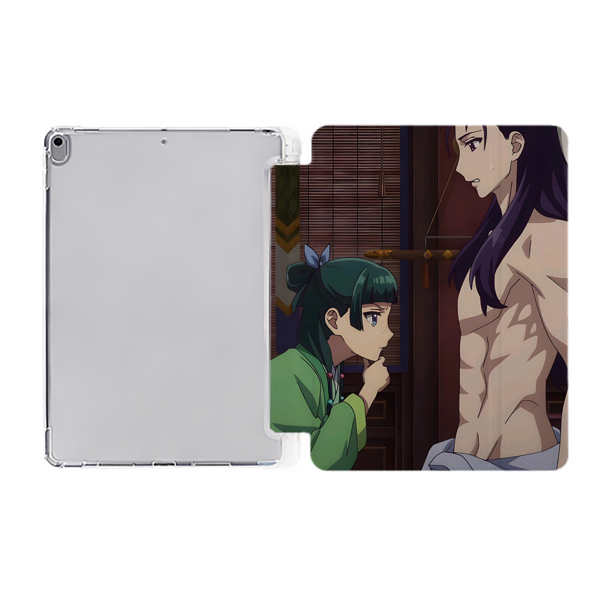 （画像用） 薬屋のひとりごと The Apothecary Diaries IPad ケース ペン収納付き 三つ折りスタンド PUレザー×シリコン 対応機種9.5/10.5/10.9インチ